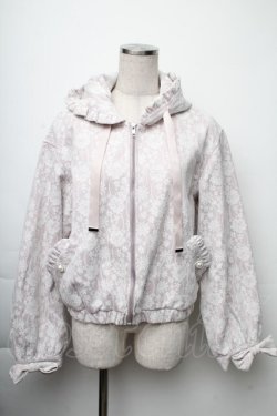 画像1: Ank Rouge / レースフリルブルゾン  ピンク S-25-11-23-1016-CA-CO-HR-ZS