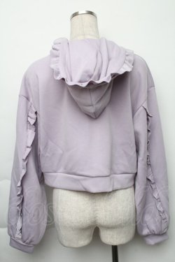 画像2: axes femme / フリルデザインジップパーカー  ラベンダー S-25-11-23-1018-AX-TO-AS-ZS