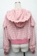 画像2: axes femme kawaii / フリルフーディブルゾン  ピンクｘ白 S-25-11-23-1020-AX-JA-HR-ZS (2)