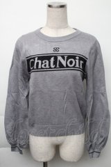 evelyn / ロゴラインニット  グレー S-25-11-23-1022-LO-TO-HR-ZS