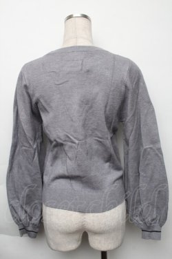 画像2: evelyn / ロゴラインニット  グレー S-25-11-23-1022-LO-TO-HR-ZS