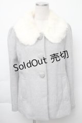 Secret Honey / ハートボタンショートコート  グレー S-25-11-23-1023-CA-CO-AS-ZS