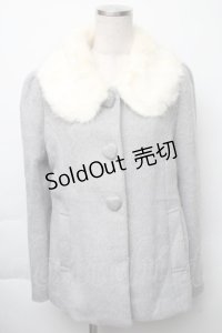 Secret Honey / ハートボタンショートコート  グレー S-25-11-23-1023-CA-CO-AS-ZS