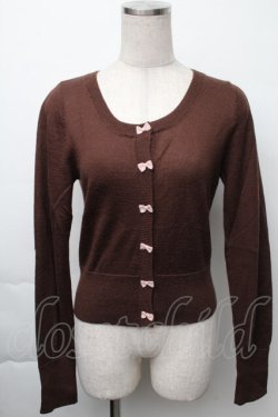画像1: Fi.n.t / リボンカーディガン  ブラウン S-25-11-23-1024-CA-TO-AS-ZS