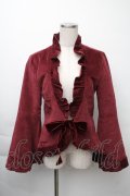 Moi-meme-Moitie / 別珍袖フレアージャケット 9号 ワイン S-25-11-23-1025-MO-JA-AS-ZS