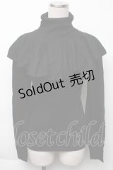 Moi-meme-Moitie / 修道女ケープカラーニット  黒 S-25-11-23-1027-MO-TO-HR-ZS