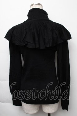 画像2: Moi-meme-Moitie / 修道女ケープカラーニット  黒 S-25-11-23-1027-MO-TO-HR-ZS