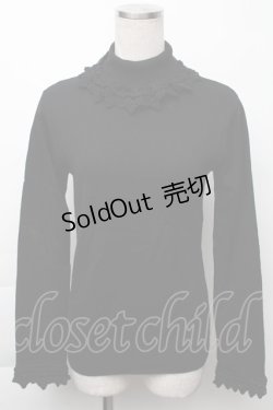 画像1: Moi-meme-Moitie / レース鍵編みハイネックニット  黒 S-25-11-23-1028-MO-TO-HR-ZS