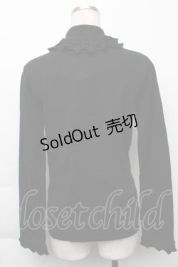 画像2: Moi-meme-Moitie / レース鍵編みハイネックニット  黒 S-25-11-23-1028-MO-TO-HR-ZS