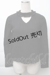 Rojita / ケーブルカットソー  黒 S-25-11-23-1029-LO-TO-AS-ZS