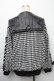 画像2: Honey Cinnamon / 千鳥柄レザー襟ジャケット  黒ｘ白 S-25-11-23-1030-LO-JA-HR-ZS (2)