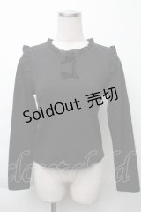 Rojita / ベロアリボントップス  黒 S-25-11-23-1031-LO-TO-AS-ZS