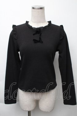 画像1: Rojita / ベロアリボントップス  黒 S-25-11-23-1031-LO-TO-AS-ZS