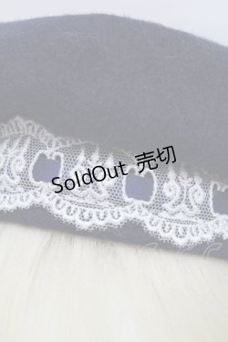 画像3: Moi-meme-Moitie / 燭台レースベレー帽  紺 S-25-11-23-1003-MO-AC-HR-ZS
