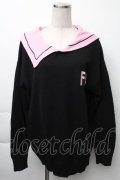 LOLITA / セーラー襟ニットトップス  黒ｘピンク S-25-11-23-1032-LO-TO-HR-ZS