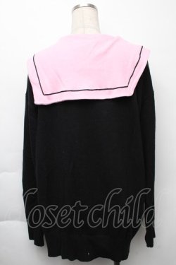 画像2: LOLITA / セーラー襟ニットトップス  黒ｘピンク S-25-11-23-1032-LO-TO-HR-ZS