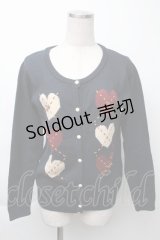 Fi.n.t / ハートカーディガン  紺 S-25-11-23-1033-CA-TO-AS-ZS