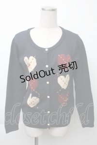 Fi.n.t / ハートカーディガン  紺 S-25-11-23-1033-CA-TO-AS-ZS