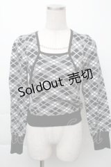 evelyn / ニットトップス  黒ｘ白 S-25-11-23-1034-LO-TO-AS-ZS