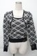 画像1: evelyn / ニットトップス  黒ｘ白 S-25-11-23-1034-LO-TO-AS-ZS (1)