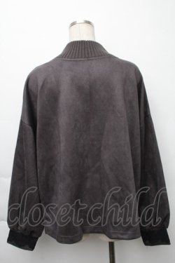 画像2: axes femme / カットスエードジッププルオーバー  黒 S-25-11-23-1035-AX-TO-HR-ZS