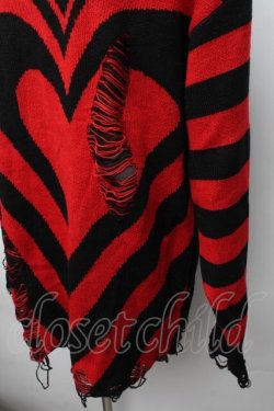 画像3: KILLSTAR / ハートニット  黒ｘ赤 S-25-11-23-1036-PU-TO-AS-ZS