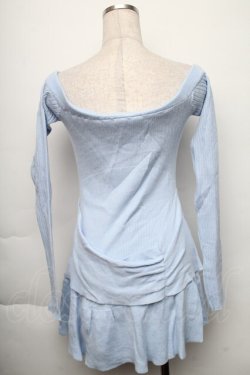 画像2: EATME / ギャザーニットワンピース  サックス S-25-11-23-1039-LO-OP-AS-ZS