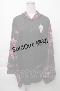 NieR Clothing / 着物袖風シャツ  黒 S-25-11-23-013-PU-BL-AS-ZS