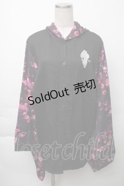 画像1: NieR Clothing / 着物袖風シャツ  黒 S-25-11-23-013-PU-BL-AS-ZS