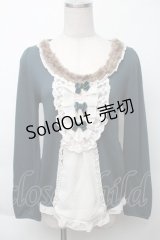 axes femme / 3つリボンブロッキングプルオーバー  グリーン S-25-11-23-014-AX-TO-HR-ZS