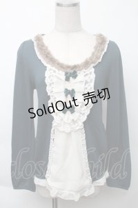 axes femme / 3つリボンブロッキングプルオーバー  グリーン S-25-11-23-014-AX-TO-HR-ZS