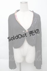 gouk / プリントカットボレロ  黒 S-25-11-23-017-GO-TO-AS-ZS