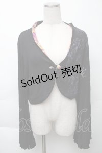 gouk / プリントカットボレロ  黒 S-25-11-23-017-GO-TO-AS-ZS