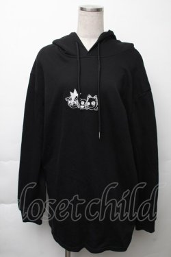 画像1: NieR Clothing / 刺繍パーカー  黒 S-25-11-23-019-PU-TO-AS-ZS