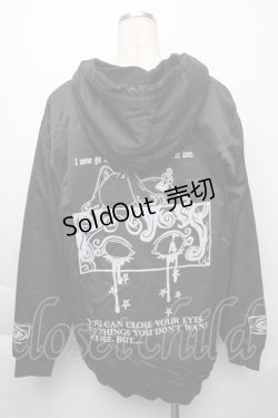 画像2: NieR Clothing / プリントブルゾンジャケット  黒 S-25-11-23-021-PU-JA-AS-ZS