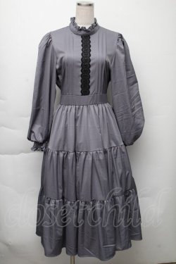 画像1: m petit by misako / AM＊レースティアードワンピース M グレー S-25-11-23-032-LO-OP-AS-ZS