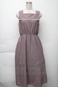 LEBECCA boutique / あなたに合わせるスクエアセーラーワンピース  ワインｘ白 S-25-11-23-034-EL-TO-HR-ZS