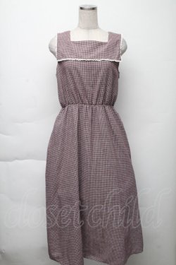 画像1: LEBECCA boutique / あなたに合わせるスクエアセーラーワンピース  ワインｘ白 S-25-11-23-034-EL-TO-HR-ZS