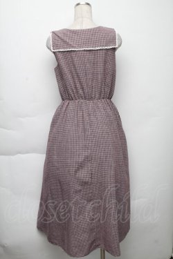 画像2: LEBECCA boutique / あなたに合わせるスクエアセーラーワンピース  ワインｘ白 S-25-11-23-034-EL-TO-HR-ZS