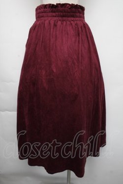 画像2: axes femme / スエード調ロングスカート  ワイン S-25-11-24-054-AX-SK-HR-ZS