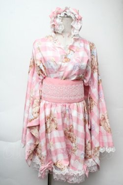 画像1: To Alice / 猫浴衣セット  ピンク S-25-11-24-006-LO-OP-HR-ZS