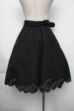 画像2: Fi.n.t / 裾スカラップフレアースカート  黒 S-25-11-24-061-CA-SK-HR-ZS