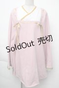 【SALE】Favorite / 和のおとぎ話モチーフルームウェアワンピース　かぐや姫  ピンク S-25-11-24-007-LO-TO-HR-ZT516