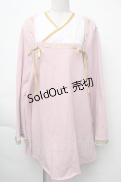 画像1: 【SALE】Favorite / 和のおとぎ話モチーフルームウェアワンピース　かぐや姫  ピンク S-25-11-24-007-LO-TO-HR-ZT516