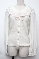 LIZ LISA / シフォン切替ブラウス風トップス  オフ S-25-11-24-008-LO-BL-HR-ZS