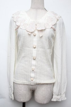 画像1: LIZ LISA / シフォン切替ブラウス風トップス  オフ S-25-11-24-008-LO-BL-HR-ZS