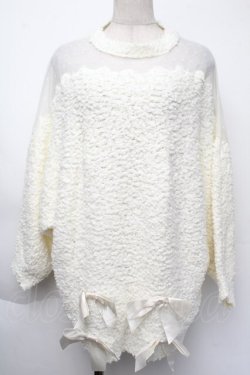 画像1: LIZ LISA / スカラップニットワンピース  オフ S-25-11-24-016-LO-OP-AS-ZS