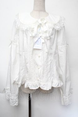 画像1: Lovely MAXICIMAM / ラブリーローズスカイライトミニョンシャンブルブラウス(大きいサイズ)  白 S-25-11-24-019-PU-BL-HR-ZS