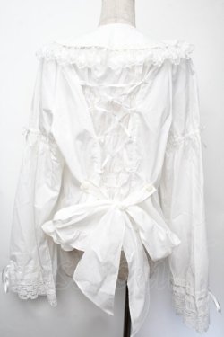 画像2: Lovely MAXICIMAM / ラブリーローズスカイライトミニョンシャンブルブラウス(大きいサイズ)  白 S-25-11-24-019-PU-BL-HR-ZS