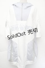 NOEMIE / シルバー切替ジャージパーカー  白ｘサックス S-25-11-24-020-LO-TO-HR-ZS